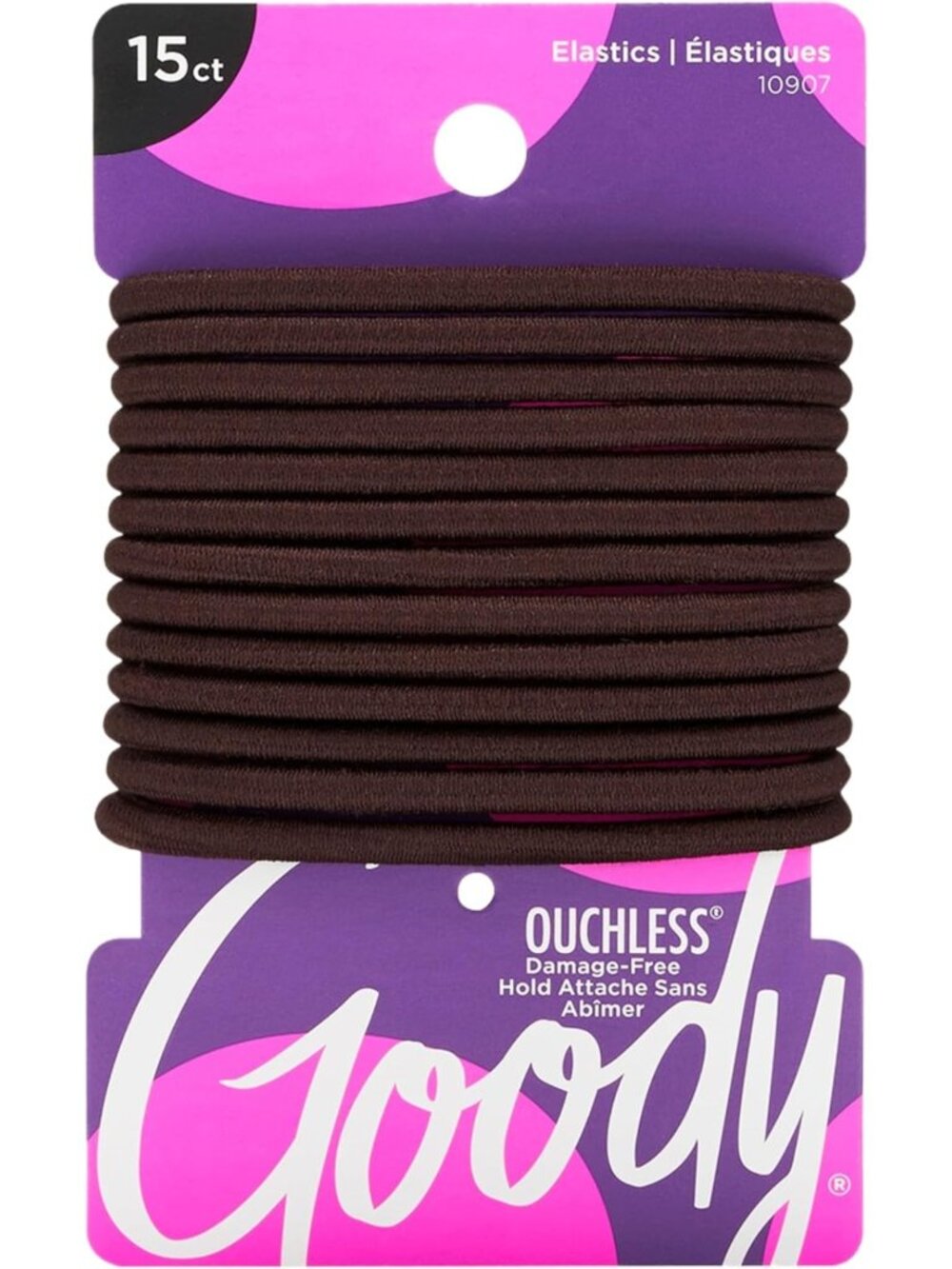 Ouchless Hair Elastics – No Pull, Tangle-Free Hold for Thick, Curly Hair – 15